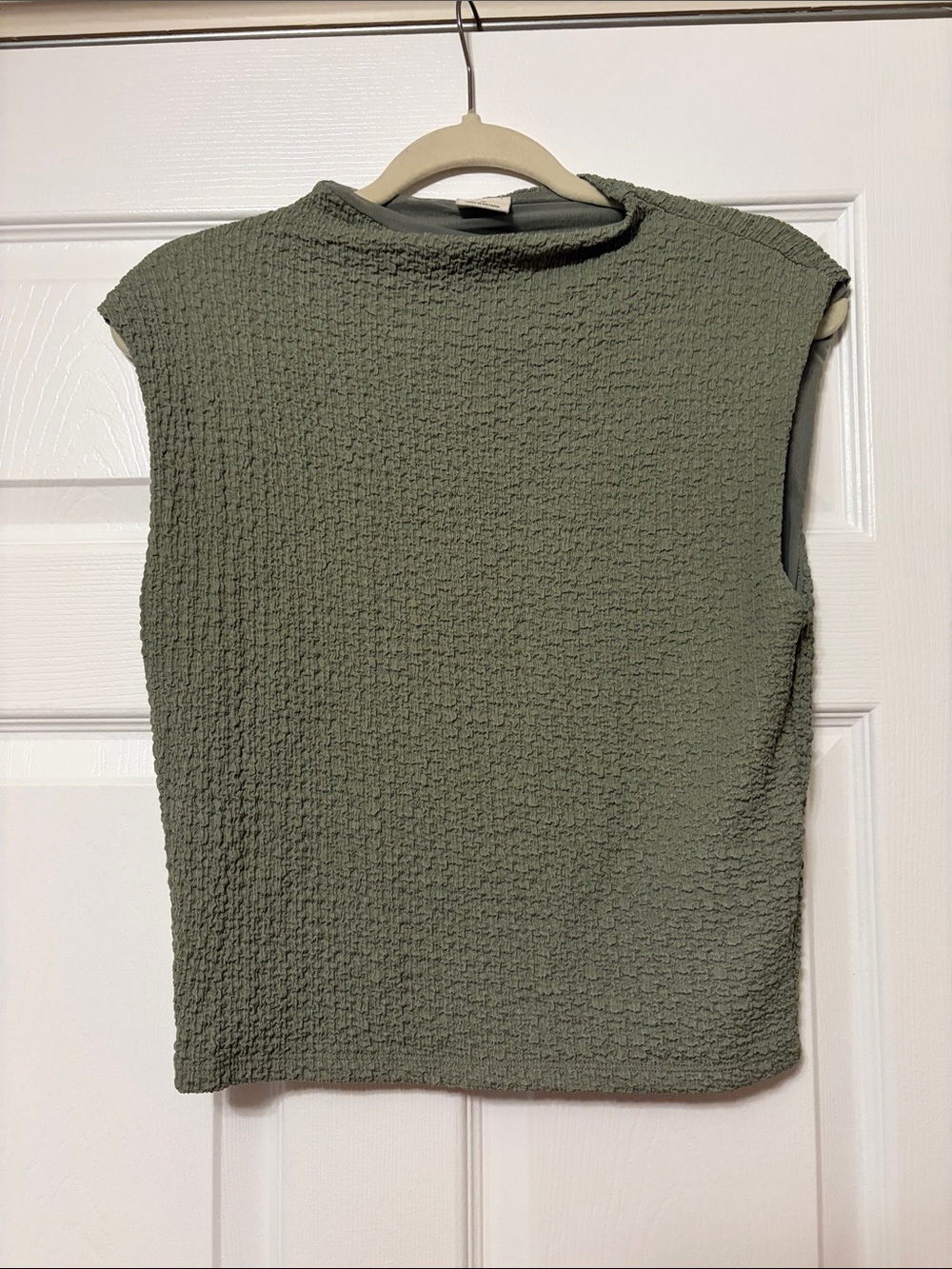 Abercrombie Sleeveless Textured Top - Sage Green